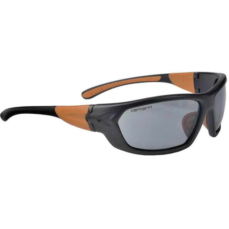 Black and orange Carhartt protective glasses