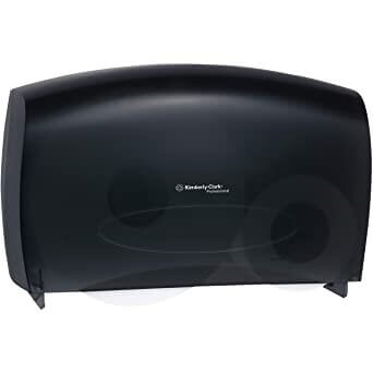 Black, two-roll toilet dispenser