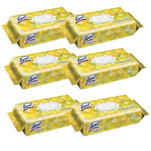 Lysol Disinfecting Wipes Lemon/Lime Scent flatpacks bulk