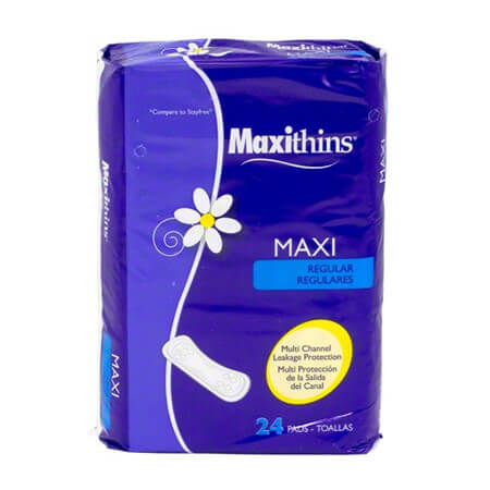 24 pack Maxithin brand hygiene pads