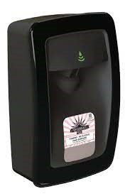 Black plastic soap dispenser
