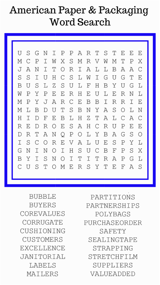 AP&P Word Search February 2019